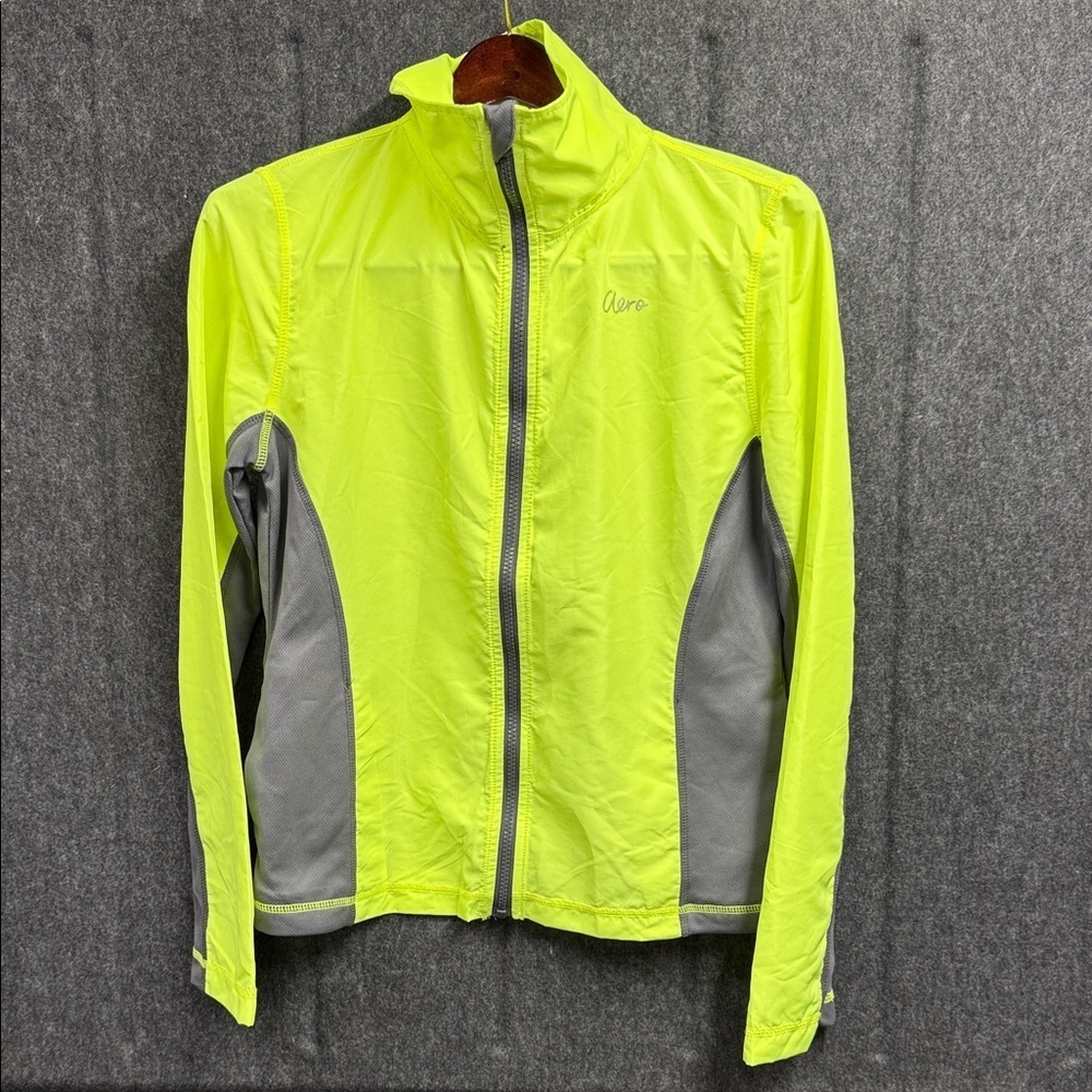Aero Women's Neon Yellow and Gray Jacket